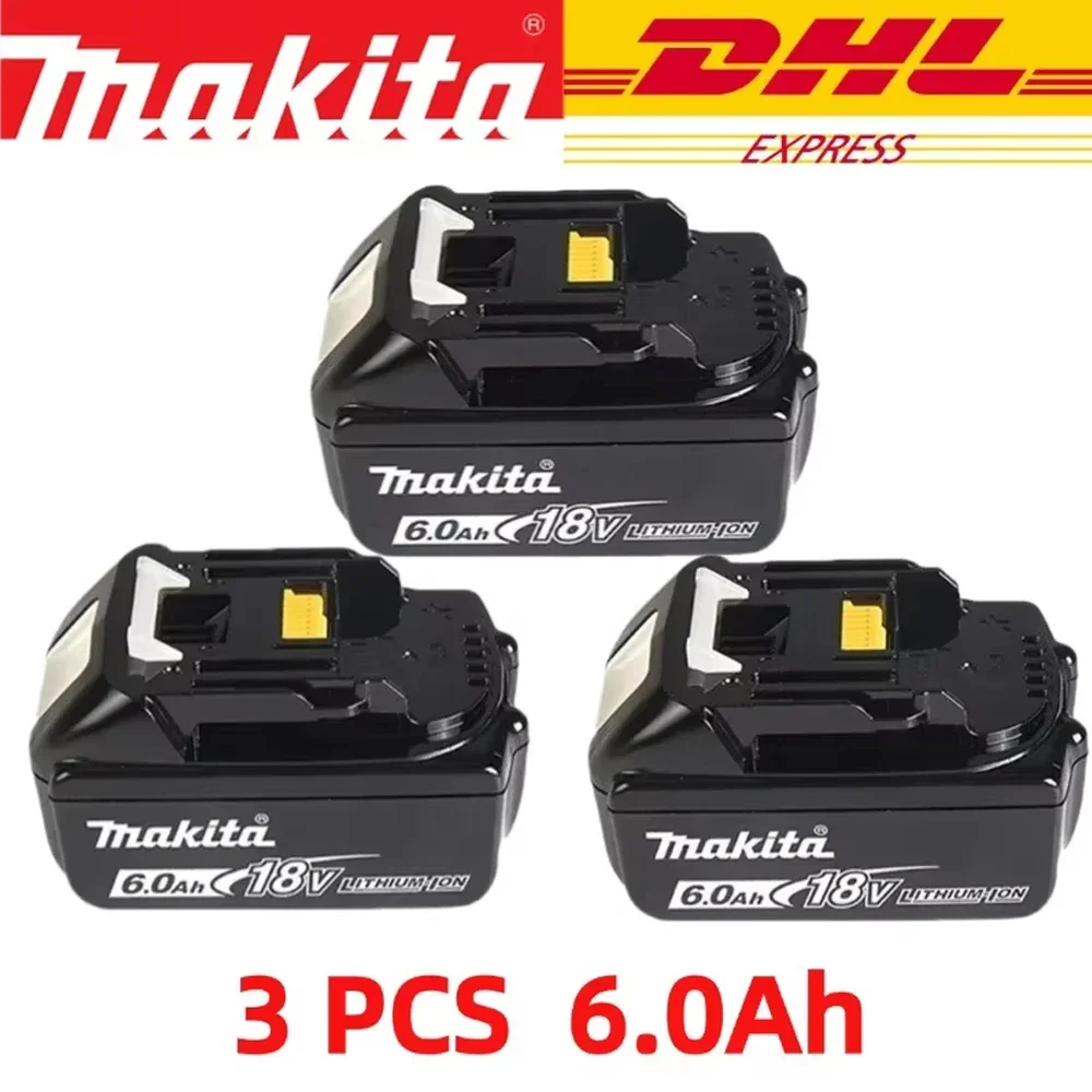 100% batterie Rechargeable d'origine Makita 18V 6.0Ah, pour batterie d'outils électriques Makita BL1830 BL1830B BL1840 BL1840B BL1850 BL1850B