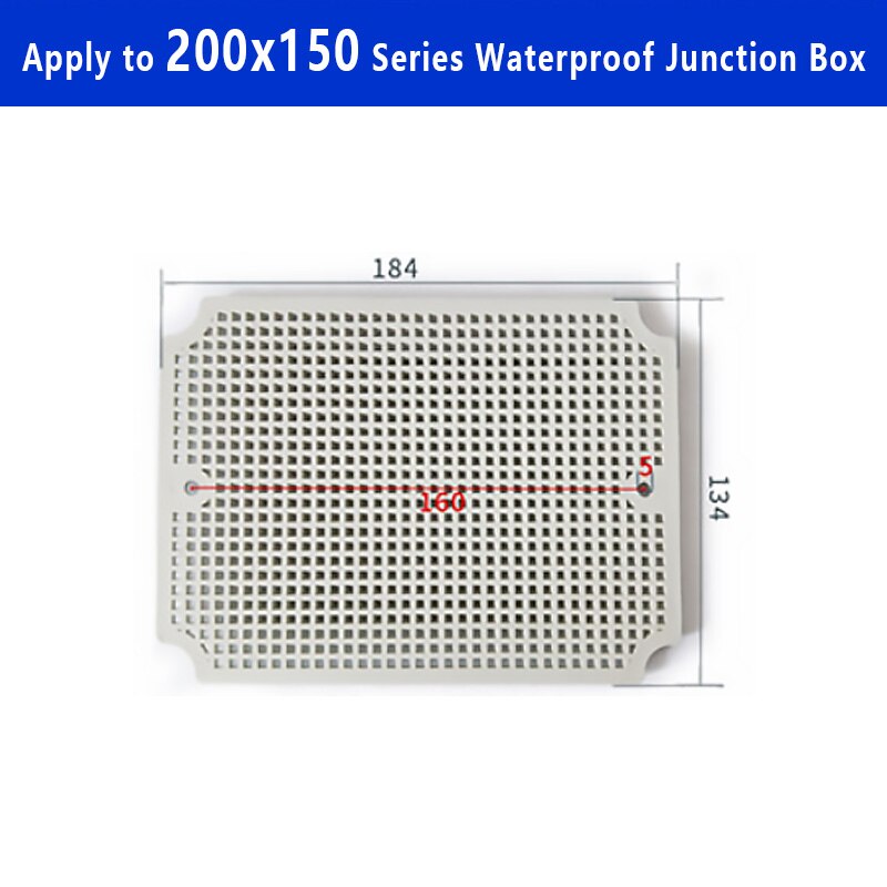 Caixa de plástico à prova d' água ip67, placa inferior de instalação, acessórios de material abs: Marrom