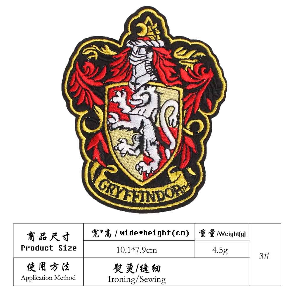 Snake Leeuw Ijzer Op Zweinstein Ravenclaw Gryffindor Crest Huffelpuf Slytherin Geborduurde Kleding Patches Voor Kleding: shizi(da