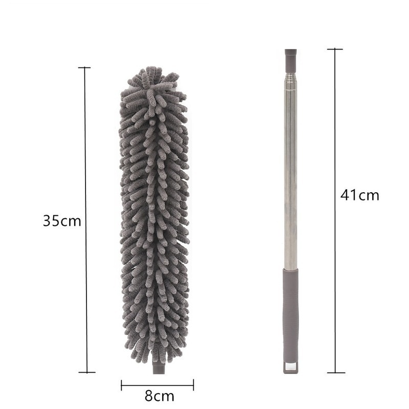 2.5 m udtrækkeligt chenillestøv fjern børste støvbørste forlænget fiber loft fjer støv husholdning mikrofiber støv