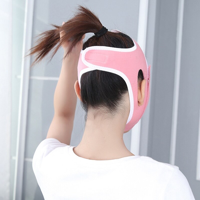 Anti Snore keep your jaw forward when you sleep to keep the airway open and Massager Sleep Prevent Snoring Headband Support