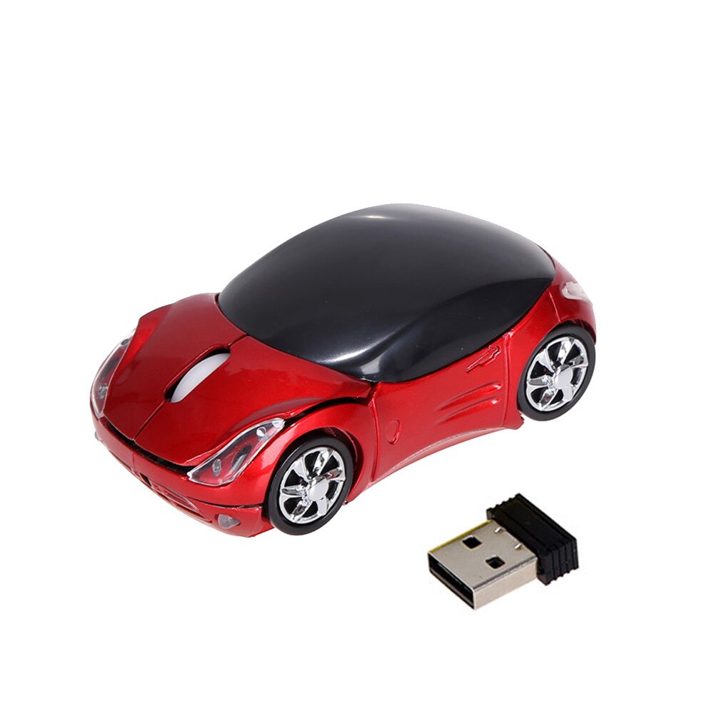 Ratón de desplazamiento con forma de coche para tableta, ordenador portátil, oficina, sensible, para juegos, Ratón Óptico inalámbrico, Usb, 2,4 ghz, 1200dpi: RD