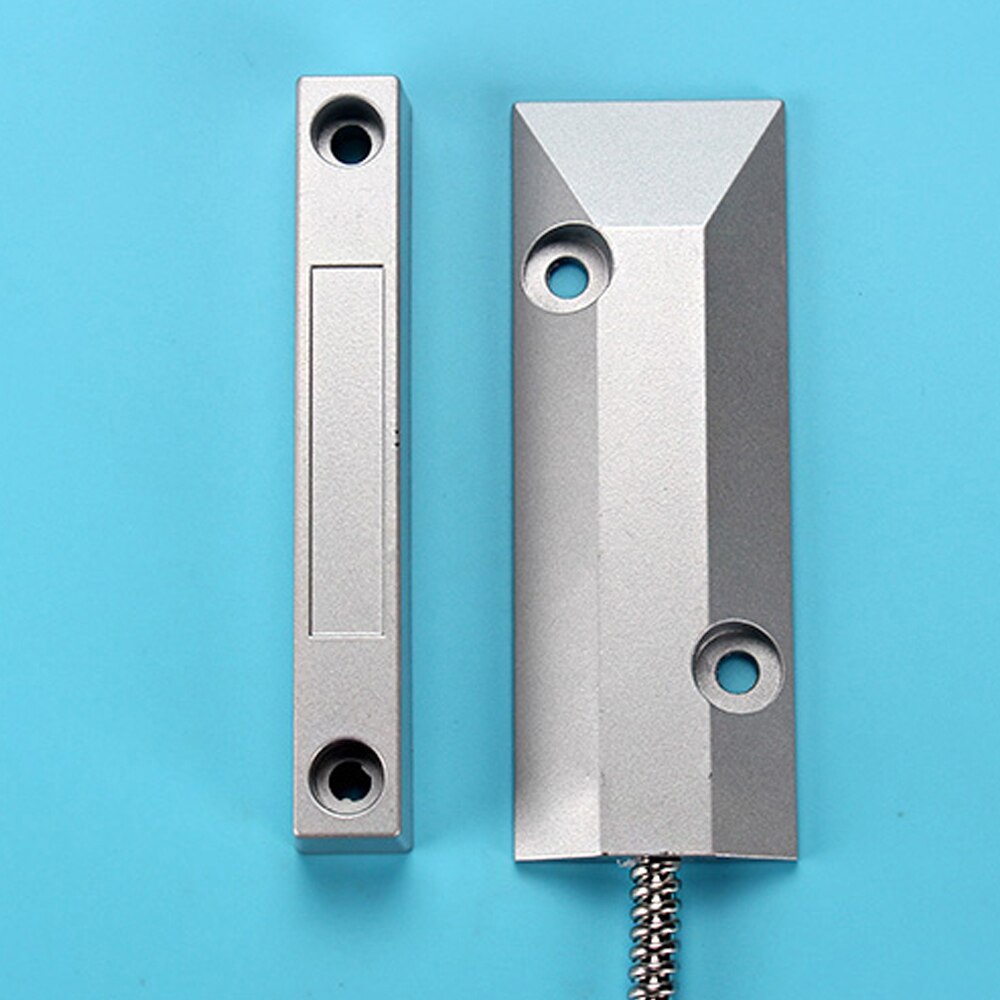 Aluminiumslegering kablet metal rulleskodedør magnetisk kontakt vandtæt kontakt alarm rc -55 dørsensor til dør / vinduer: Nc type