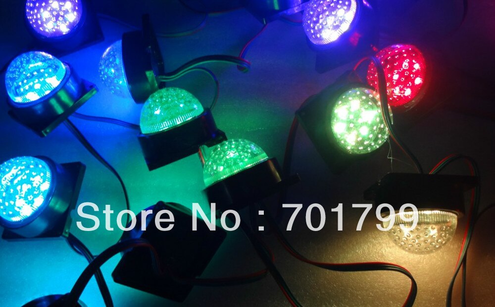 20 stks DC12V WS2811 pixel module met transparante cover; 6 stks 5050 led binnen; 1.44 W;, 50mm diameter