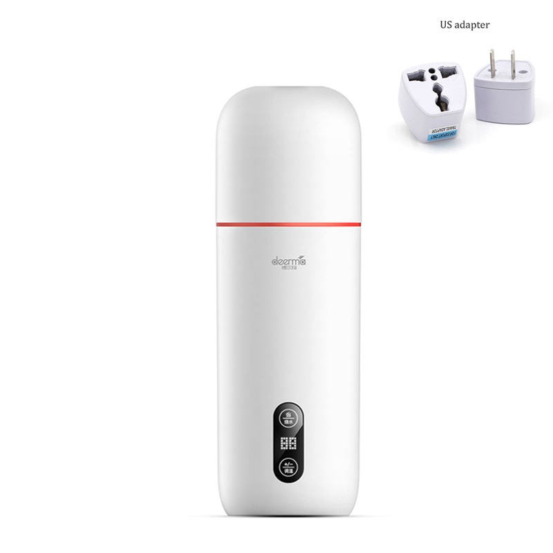 Xiaomi butelka wody 350ML czajnik wody sterowanie dotykowe Drinkware termos kubki odkryty sport szkoła wyciek dowód uszczelnienie wspinaczka: Add US adapter