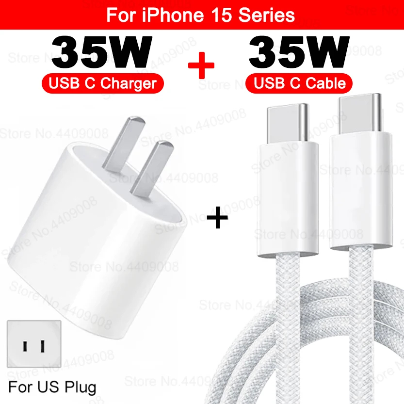 35W PD USB C Charger Fast Charging For Apple iPhone 15 14 13 12 11 16 Pro Max Plus Fast Charger Type C Phone Cable Accessories: IL