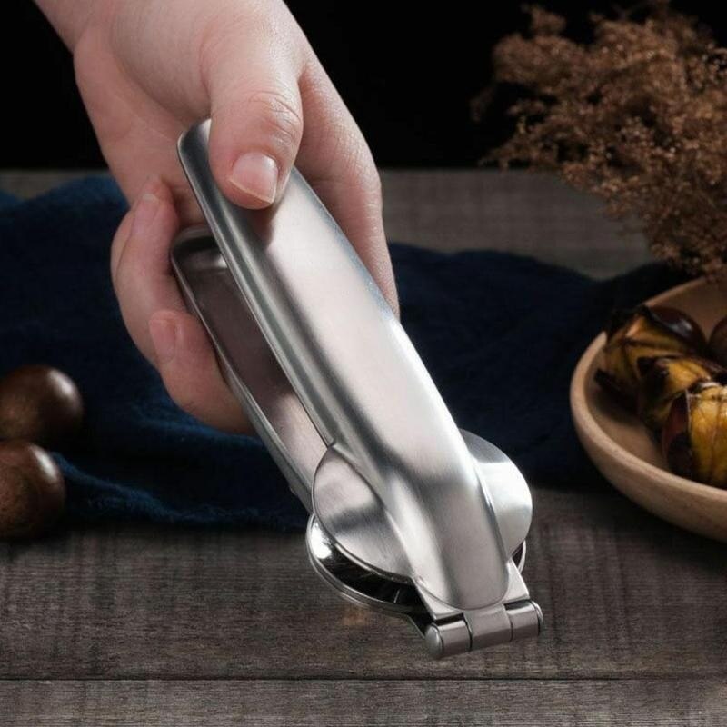 Pinzas con forma de castaña abridor de nueces, acero inoxidable, para cocina, alicates, pinzas peladas de castaño de nuez, E7I7, 1 Uds.