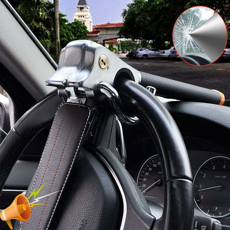 Topmontering tyverisikring bilrattelås med nøgler tyverisikringsanordninger billås rattesikkerhed airbaglås