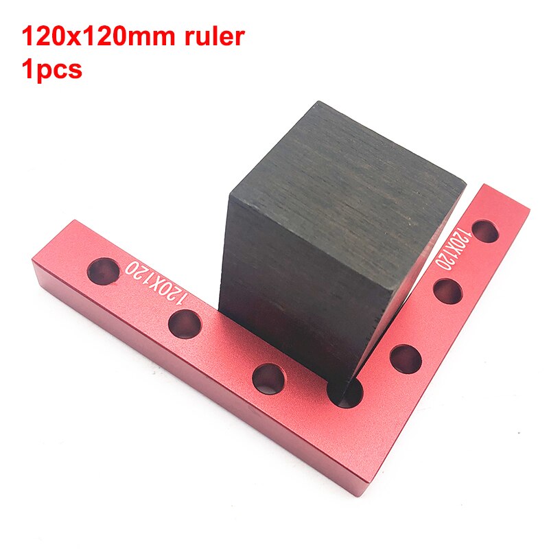120X120Mm Aluminium Pleinen Haakse Heerser 90 Graden Positionering L Blok Vierkante 4.7 &quot;X 4.7&quot; Houtbewerking Timmerman Gereedschap