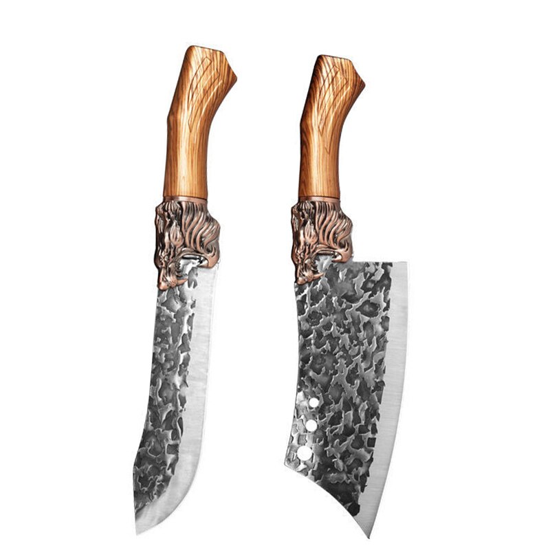 Household Kitchen Knife Stainless Steel Boning Knife Forging Meat Cleaver Slice Chop Bone Knife Cooking Tool: Style D-G