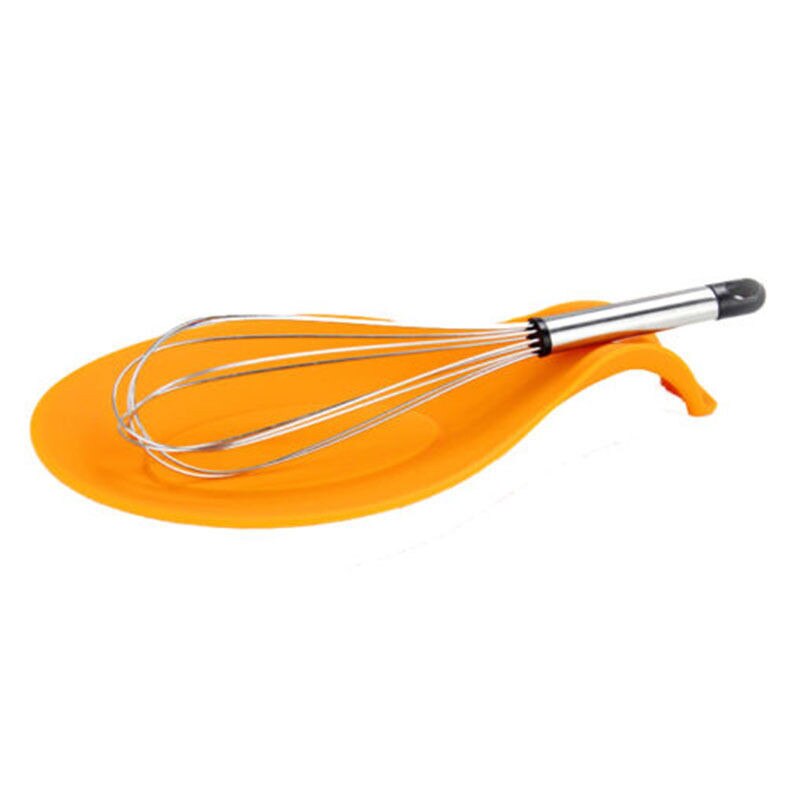 Heat Resistant Silicone Spoon Non-stick Scoop Rest Holder Insulation Mat Placemat Drink Glass Coaster Tray Kitchen Cooking Tools
