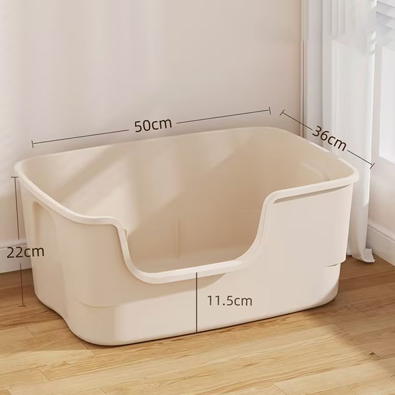 Litiera pentru pisici, ploscă, tavă mare pentru pisici, supradimensionată, ploscă, capacitate mare, semi-închisă, din plastic anti-stropire, toaletă pentru pisici, articole pentru animale de companie: Stacojiu