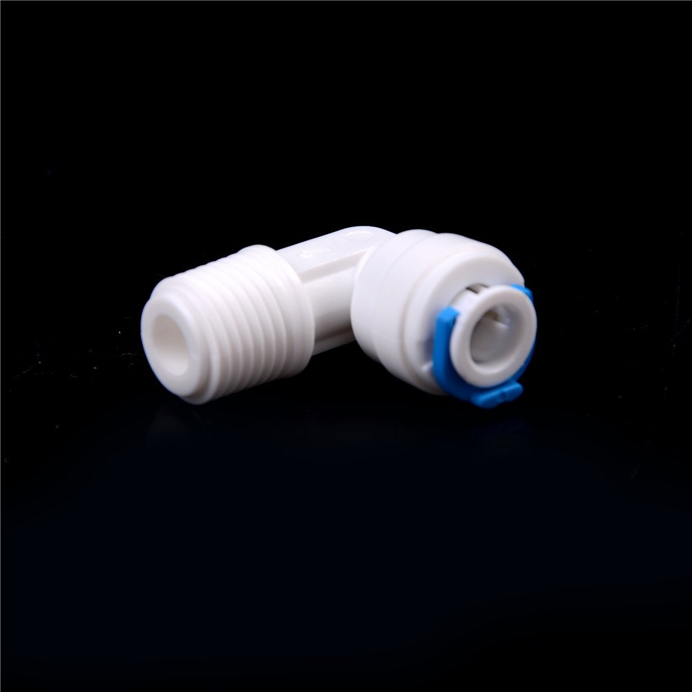5Pcs 1/4"X1/4" Tube Push Fit Union Elbow Quick Connect Water Filter