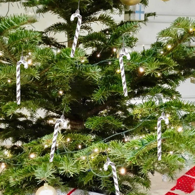 Decorazioni natalizie con bastoncino di zucchero 6 pezzi Albero di Natale con bastoncino di zucchero Ornamento da appendere Decorazioni natalizie per albero di Natale