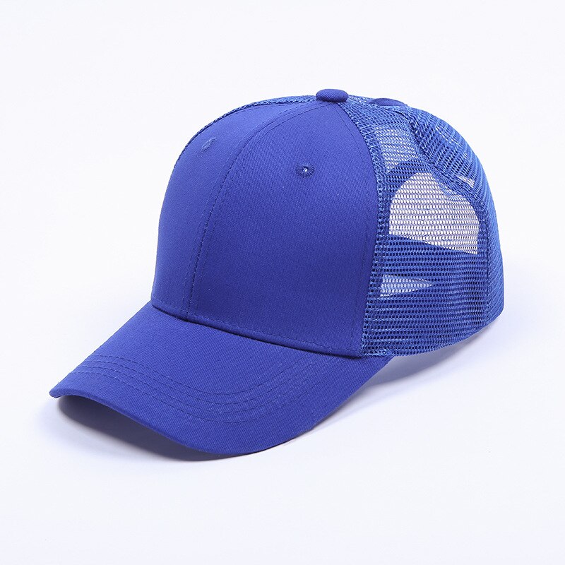 Women Men Running Hat Summer Mesh Breathable Sport Hat MessyAdjustable Sport Climbing Cycling Caps: Dark Blue