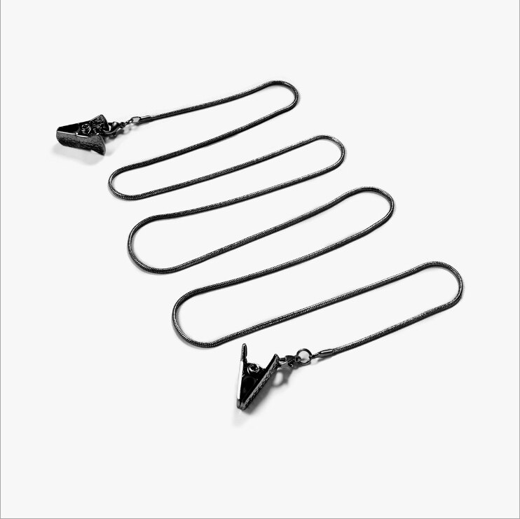 Alligator Clip Snake Chain Cords Reading Glasses Chain Women Sunglasses Accessories Ethnic style Lanyard Hold Straps: Black