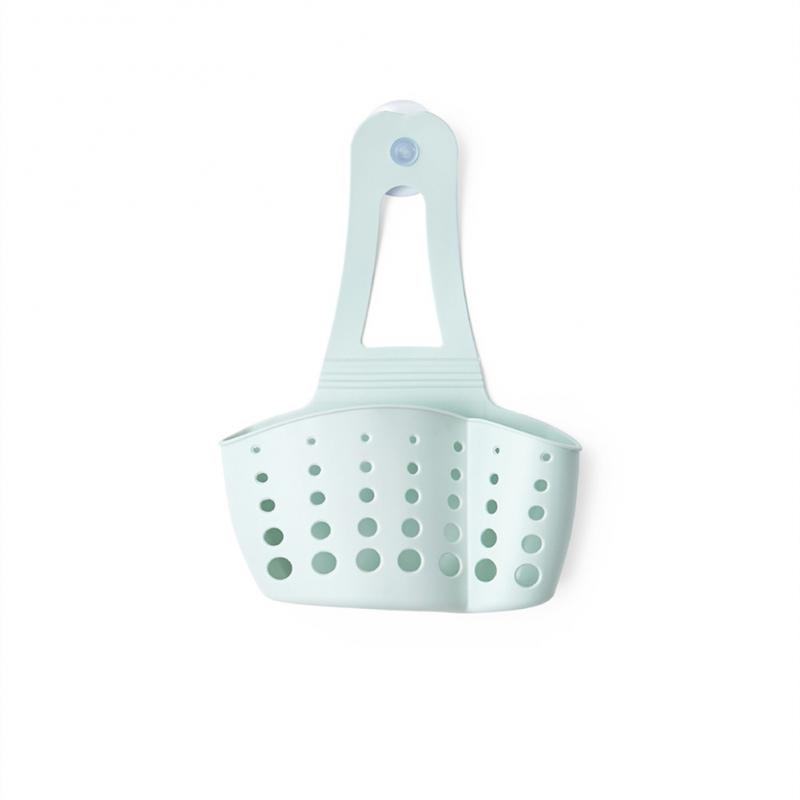 Kitchen Sink Holder Hanging Drain Basket Adjustable Soap Sponge Shelf Organizer Bathroom Faucet Holder Rack Kitchen Accessories: DEEP BLUE