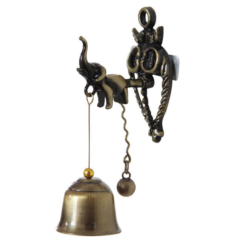 Timbre colgante de Metal para puerta, estilo Retro Vintage, Animal, caballo, elefante, en forma de búho, decoración del hogar