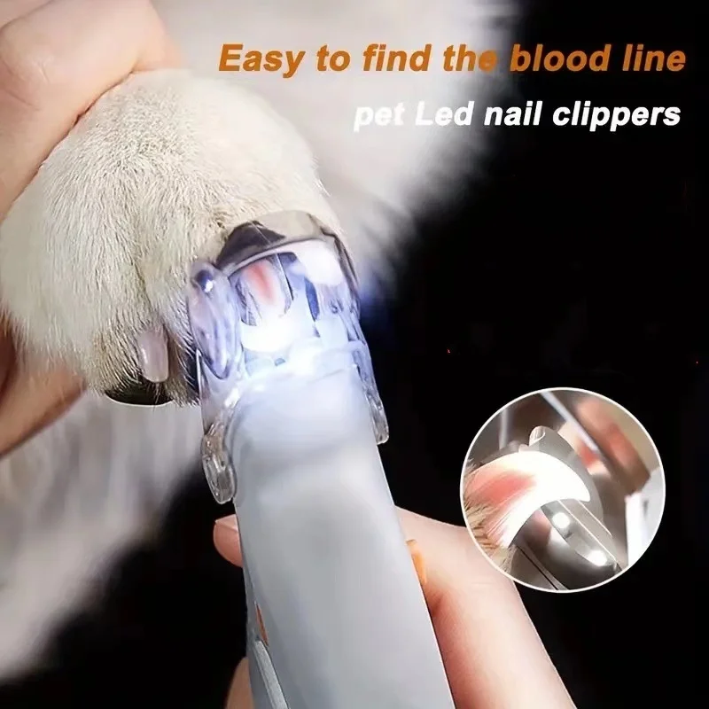 Nagelknipper voor huisdieren met LED-licht Hond Kat Speciale nagelknipper Multifunctionele nageltrimmer Reiniging van huisdieren Verzorgingsbenodigdheden