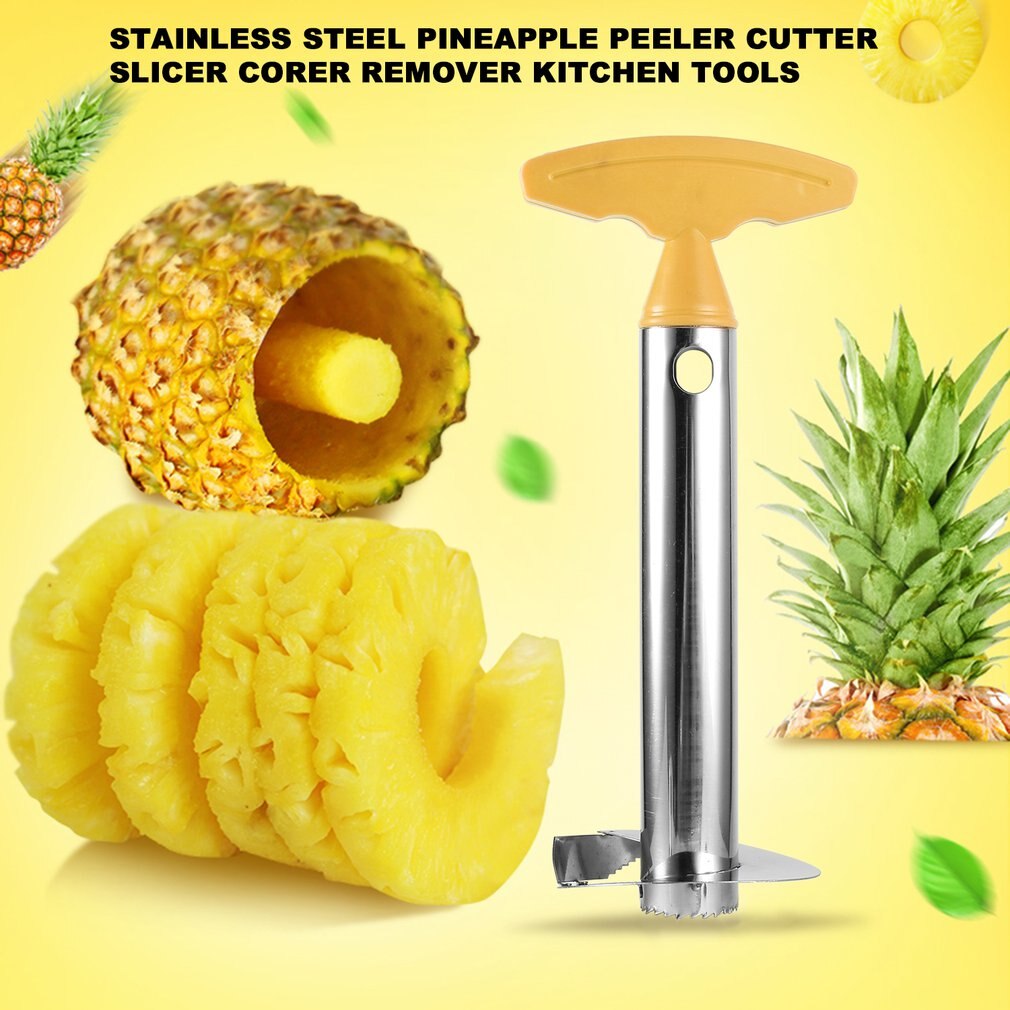 Stainless Steel Pineapple Peeler Cutter Slicer Corer Peel Core Tools Fruit Vegetable Knife Remover Blades Gadget Kitchen Tools