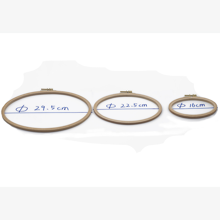 Wooden Embroidery Hoops Frame Set Oval Embroidery Hoop For DIY Cross Stitch Needle Craft Tool: Light Grey