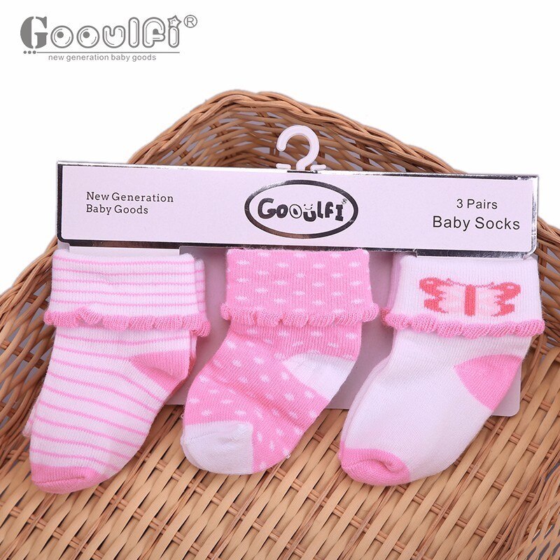 Gooulfi unisex Baby Socken Neugeborenen 3 Paare viel Karikatur Blumen- freundlicher Socken Pack Sommer Gestrickte Baumwolle Baby Jungen Socken 6-12 monate: 871128 / 6m