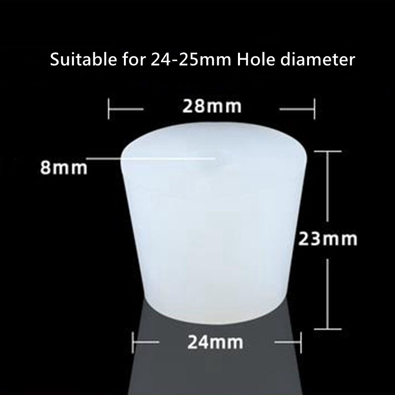 2 stk silikon vin gummi propp plugg med hull food grade airlock ventil brygg for gjæring fat hjemme øl brygging: Størrelse 5 med hull