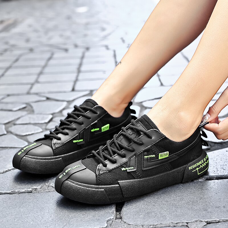 WWKK Leinwand Schuhe Frau Herbst Neue Wandern Frauen Schuhe Casual Wohnungen Frauen Lace Up Solide Weibliche Sport Schuhe turnschuhe