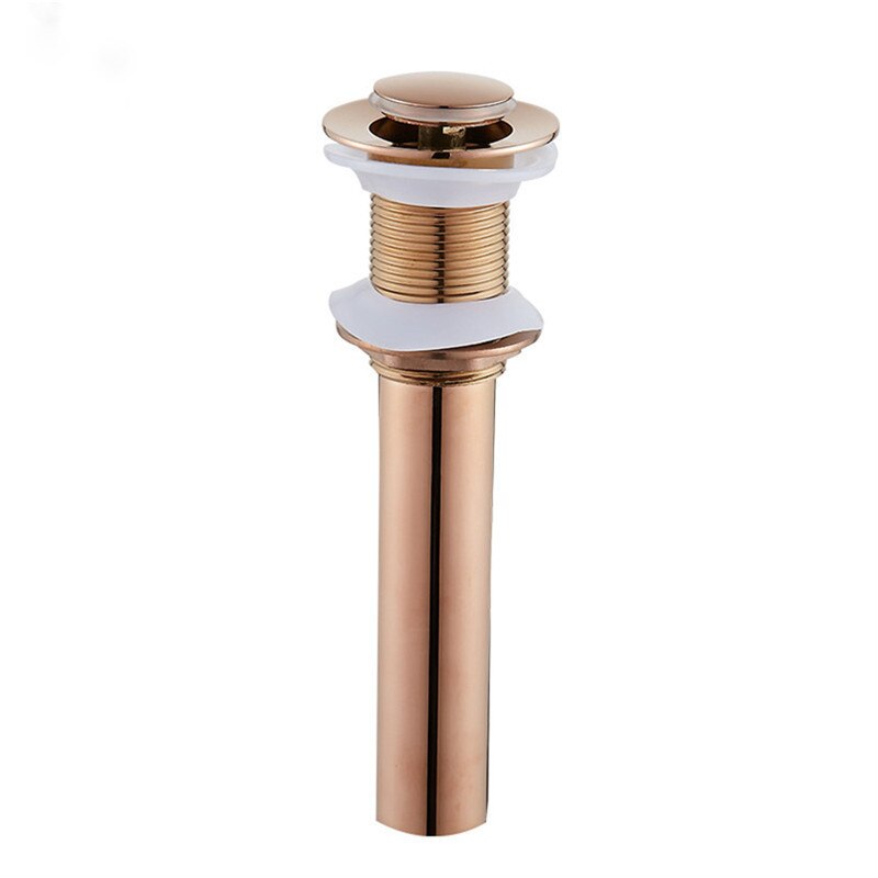 QUANXUNHE Bathroom Sink Drain Stopper Vessel Vanity Pop Up Drain Overflow Gold Matt Black Chrome Bronze Rose Gold tub shroom: Rosegold