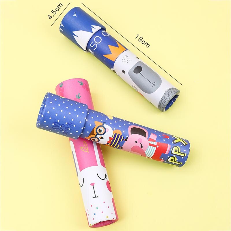 1Stck Kaleidoskop freundlicher Wissenschaftliche Experiment Spielzeug Zufällige Farbe Nette Karikatur eltern-Art-Interaktive freundlicher Bildung Spielzeug