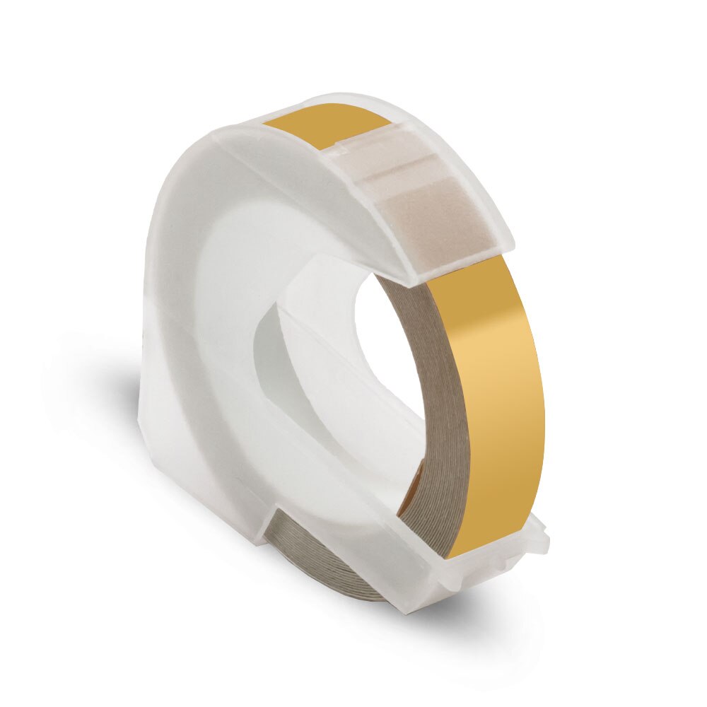 Labelwell 9MM dla Dymo 3D plastikowa taśma tłocząca kompatybilna z Dymo 1540 1610 tłoczenie drukarka do etykiet 3D etykieta pcv dla Motex E101: Champagne Gold