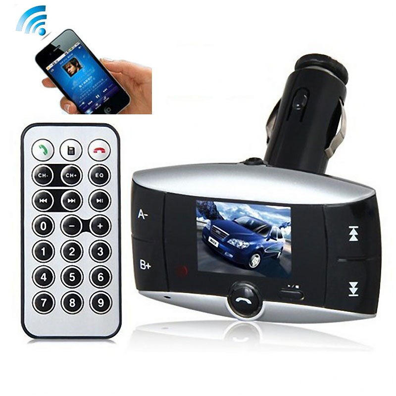Bil fm-avsender bredskjerm bluetooth-sendere modulator trådløs  mp3- spiller usb-lader biltilbehør