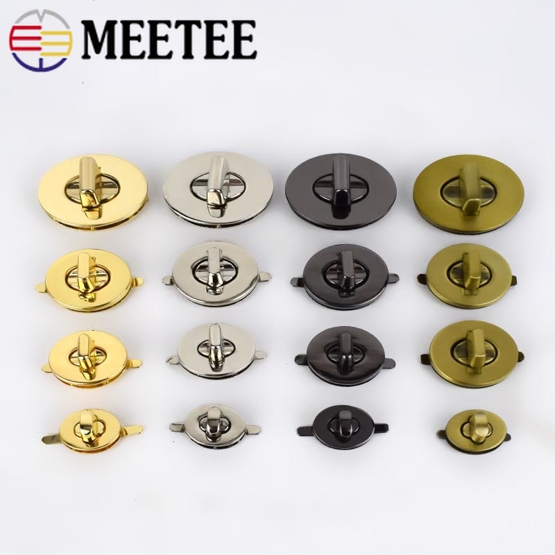 2Sets Twist Locks For Bag Handbag Metal Closure Lock Snaps Purse Clasp Buckles Handmade Bag Accessories DIY Leather Craft