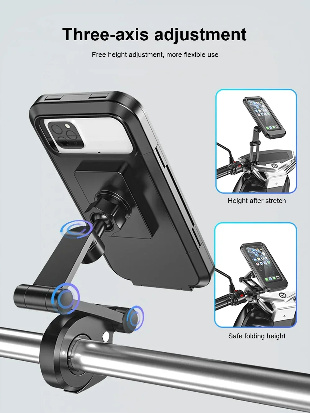 Support Téléphone Universel 360° Pour Moto/vélo – Neuf, Noir, Garantie 1 An