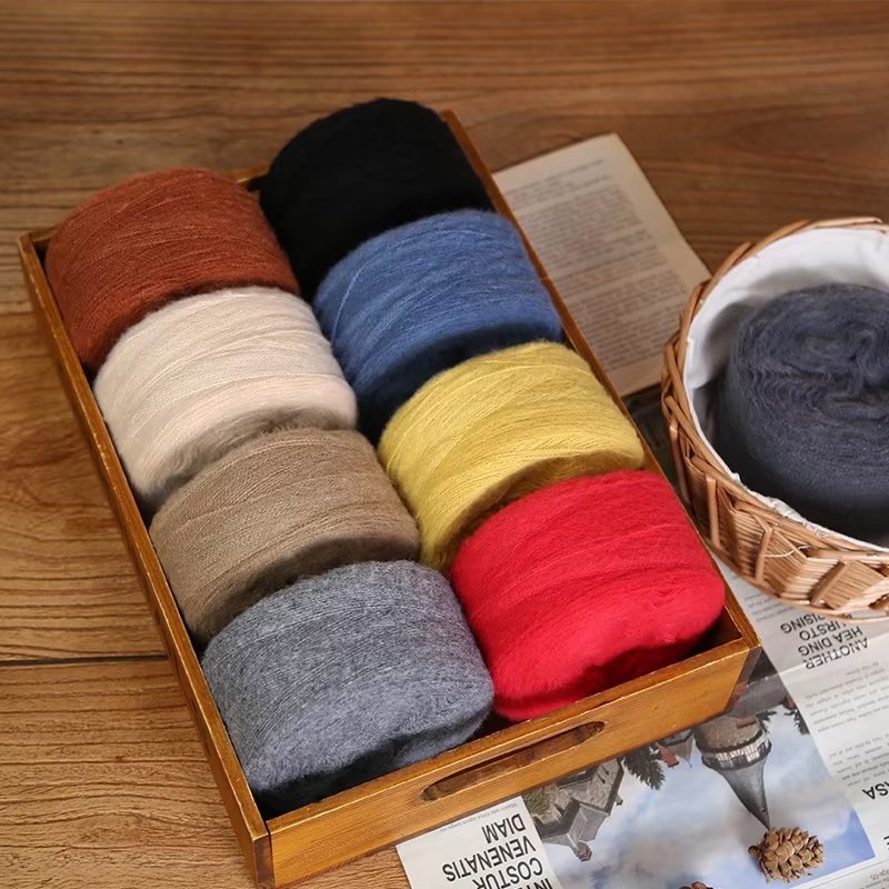 50g mohair silkesgarn för stickning tunt virkgarn ull stickgarn akryl plysch puffigt fluffgarn ultrafin ullstickning