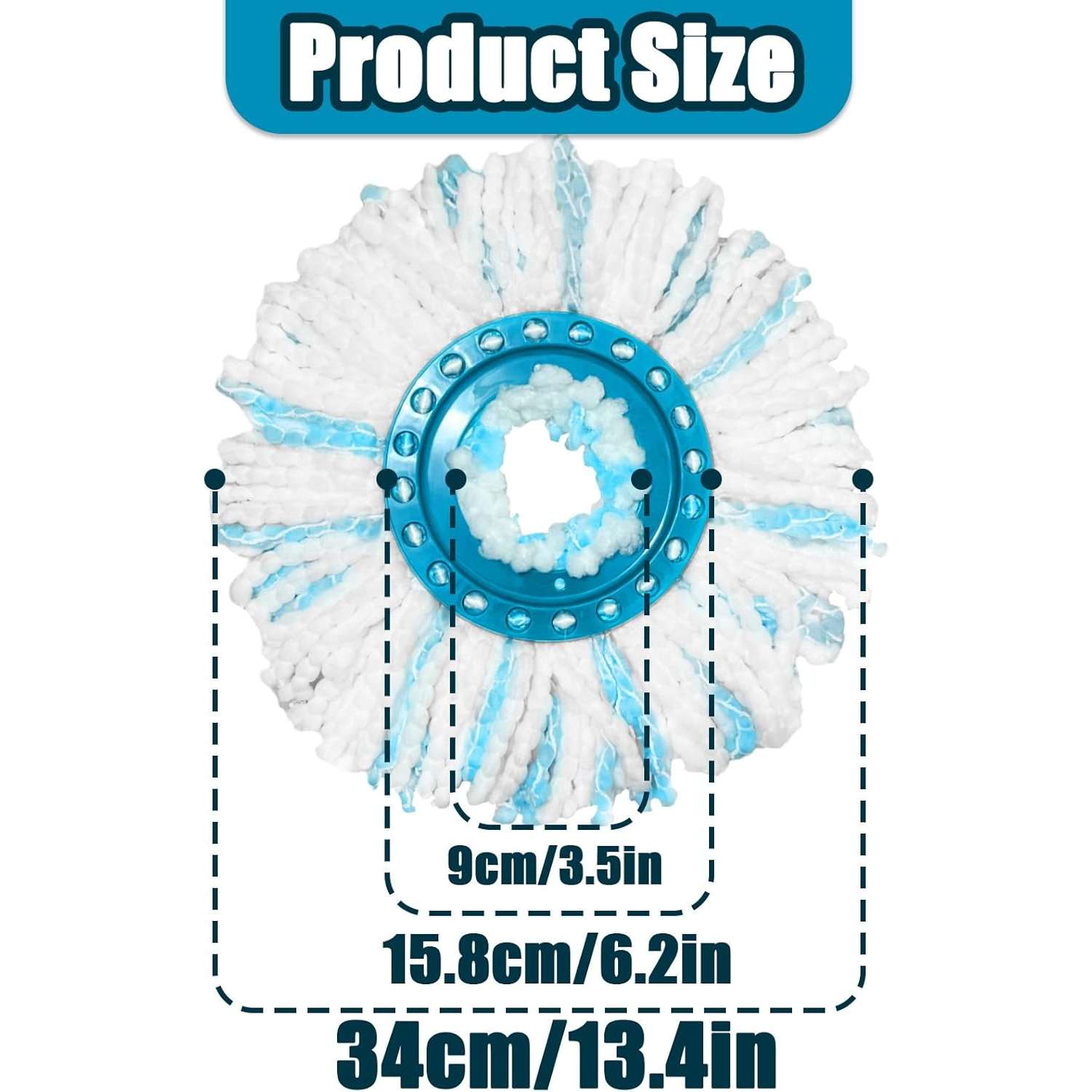 Mop Head for Leifheit Clean Twist Disc Mop, Replacement Mop Head Clean Twist Disc Mop, Effective Cleaning and High Dirt