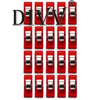 20 stuks doorzichtige naai-knutselquiltbindingen, plastic clips, klemmen, hemel, pinces couture naai-naaiklemmen 20: H