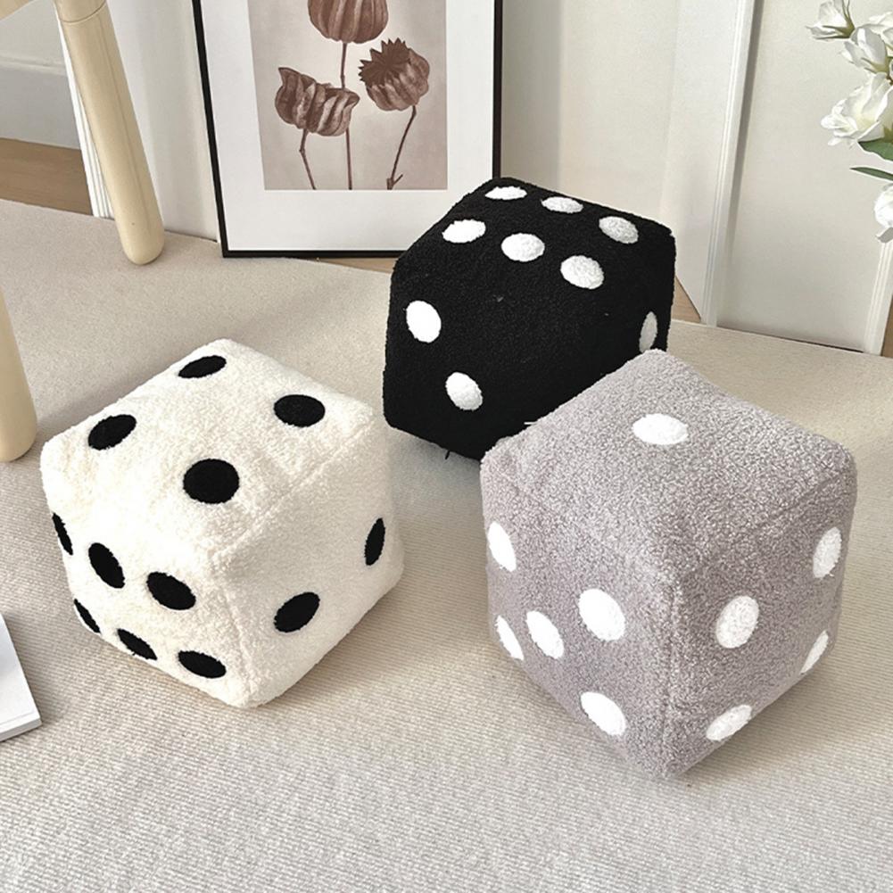 Dados travesseiro cubo cúbico de pelúcia pp algodão simulação dados volta apoio travesseiro de pelúcia almofada decorativa recheada almofada fofa