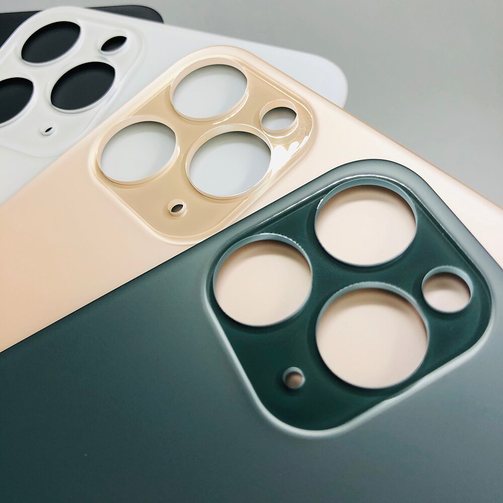 Carcasa de repuesto de cristal trasero con orificio grande para iPhone 11 11Pro 11Pro Max carcasas y marcos para teléfonos móviles