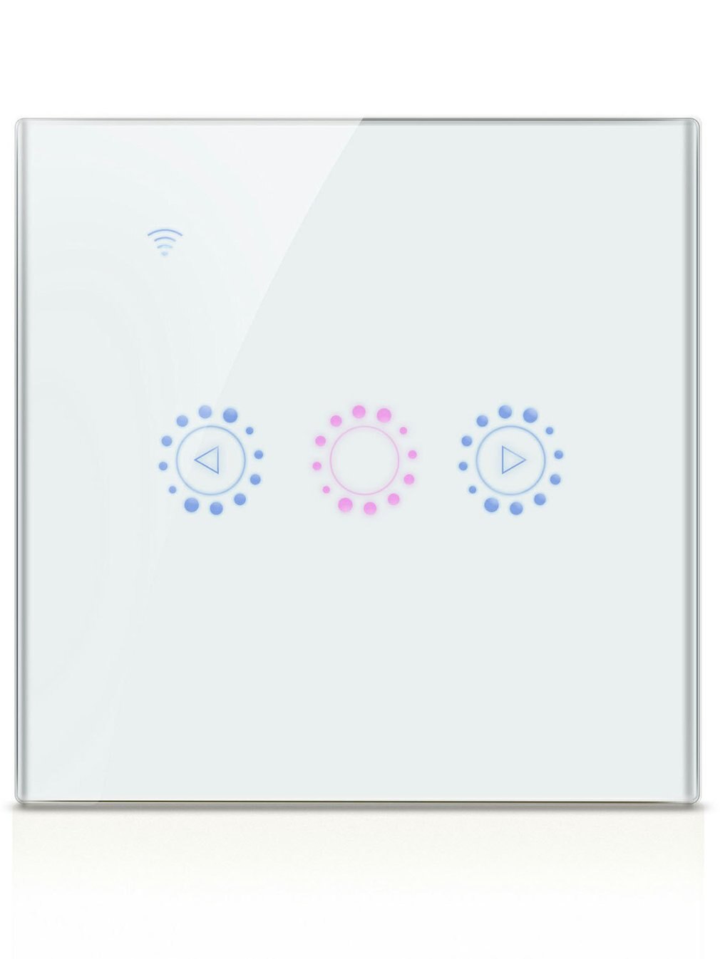 Wifi Intelligent Rolling Door Controller Curtain Switch Voice Controller Remote Wall Control Switch Touch Switch Button: Light Yellow