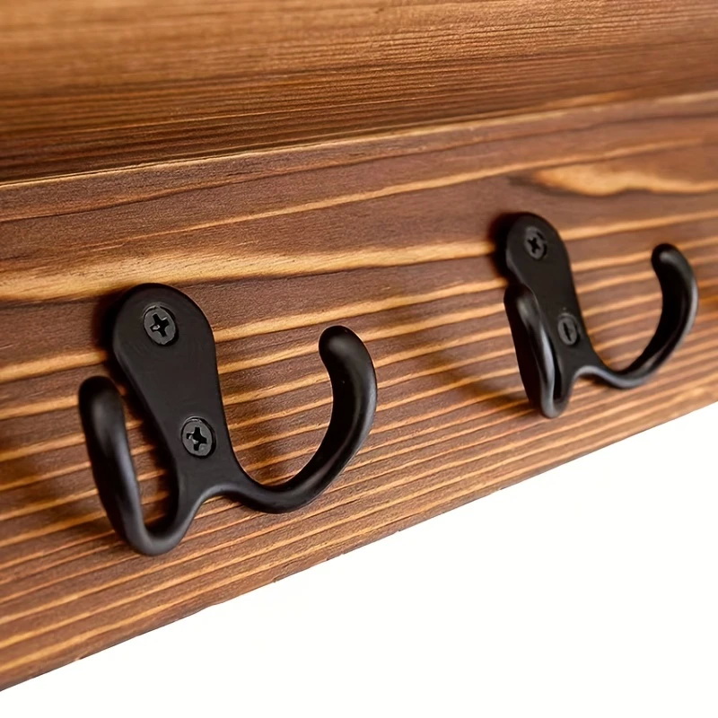 Double Hook, Retro Clothes Kitchen Cabinet Hanging Clothes Hook, Straight Eye Door Back Hook, Mini Hook, Wall Hook With Screw