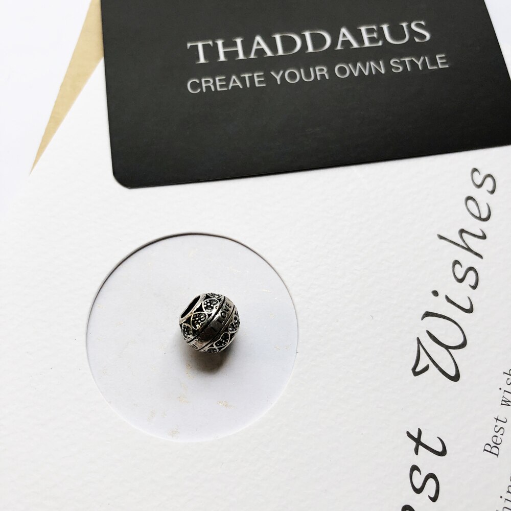 Beads I Love You, Silver & Rhinestone Beads Fits Bracelet Europe Jewelry Accessories For Women & Men