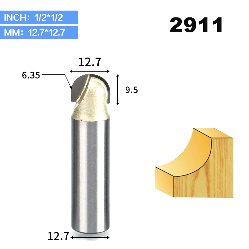 HUHAO 1pcs 6/8mm Shank Double Edging Router Bits for Wood Cove Box Bit CNC Milling Cutter Carbide Woodworking Tools: 2911