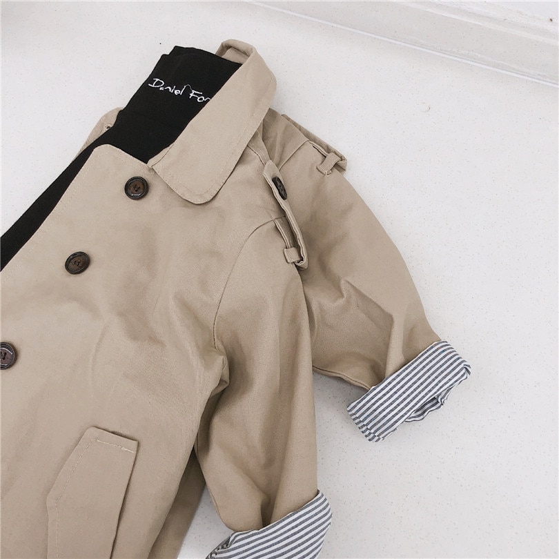 Kids Jackets For Boys Spring Baby Toddler Jackets Girls Coat Double Breast Windbreak Boys Trench Coat Children Jacket Outerwear