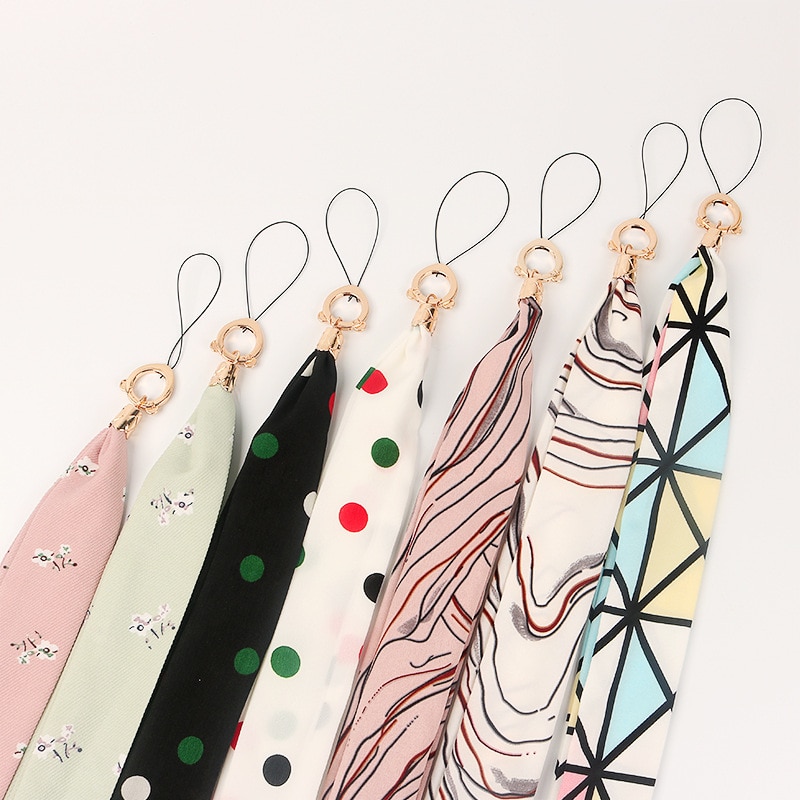 Mobiele, op maat gemaakte zijden lanyard, nekband voor sleutelkaart, telefoonkoord, polsband, handsleutelkoord, ketting, telefoonhouder, touw