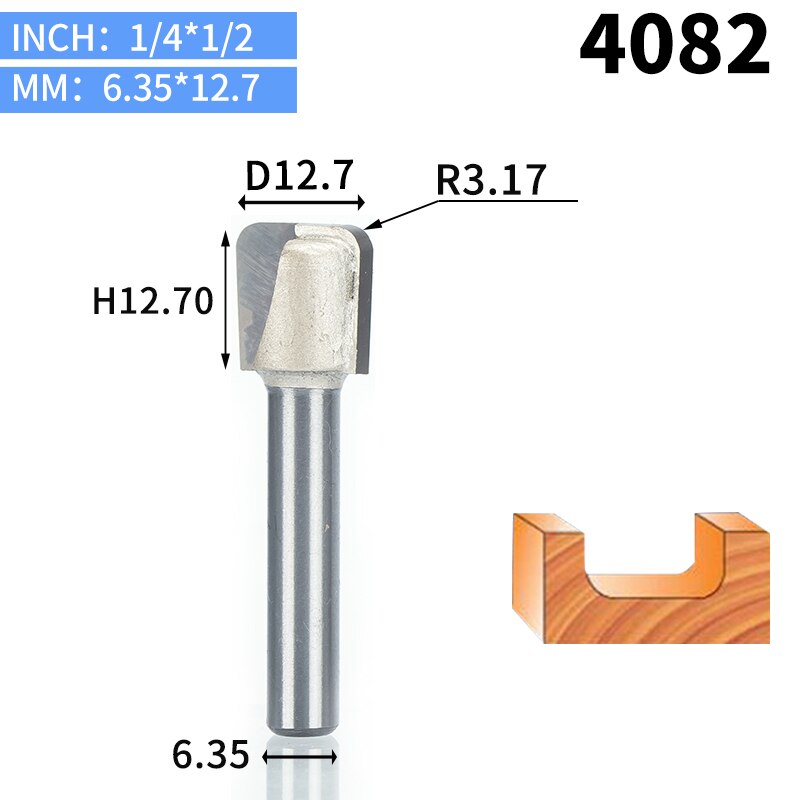 Huhao 1 stuks 1/2" schachtkom & lade sjabloon freesbit wolfraamcarbide frees voor houtbewerking snijgereedschap houtfrees