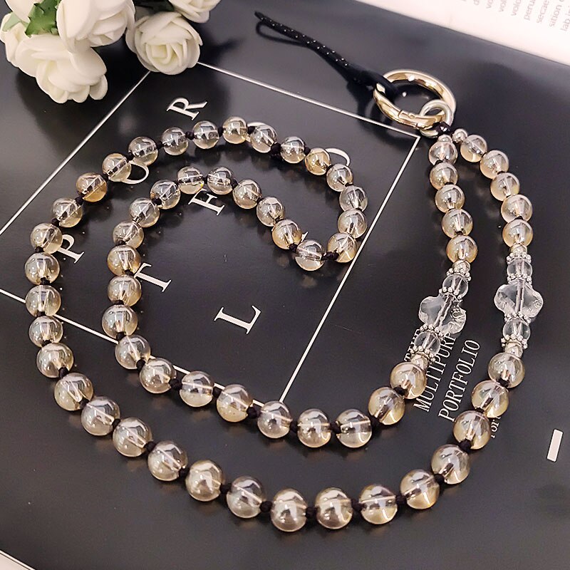 Mobiele Telefoon Lanyard, Ketting, Crystal Bead Hanger, Dual-Gebruik Afneembare Hanger Riem, hand-Geweven Anti-Verloren Touw Hanger: 09