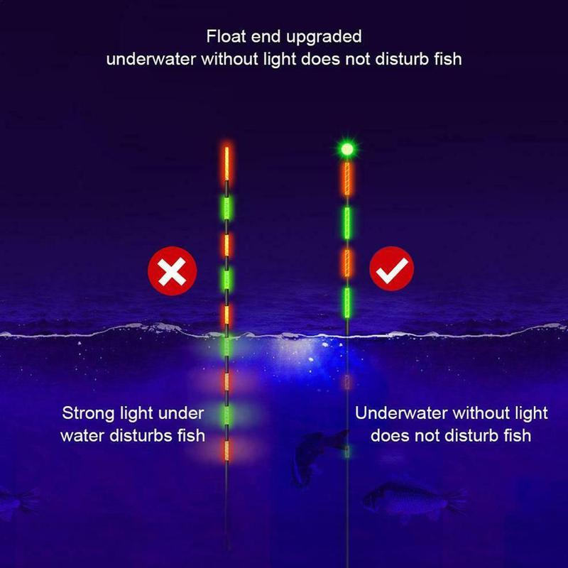 Flotador inteligente LED de pesca nocturna superbrillante, herramientas luminosas, flotadores electrónicos sensibles, accesorios de boya, Ultra pesca, Ou E4T1