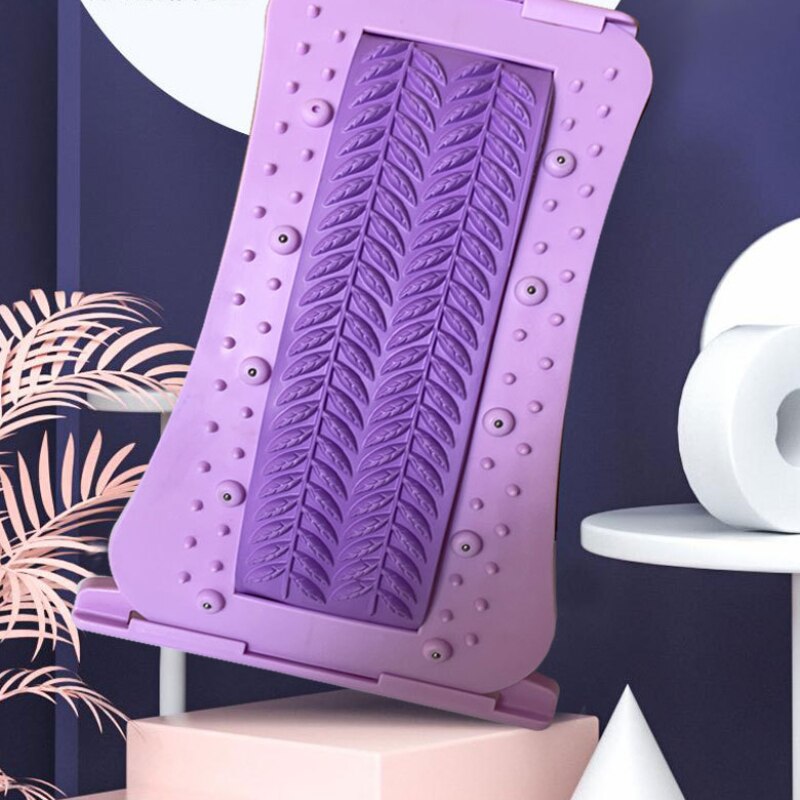 Magnetic Therapy Back Massager Stretcher Neck Stretch Tools Massage Cervical Pillow Lumbar Spine Support Corrector pain Relief: Purple