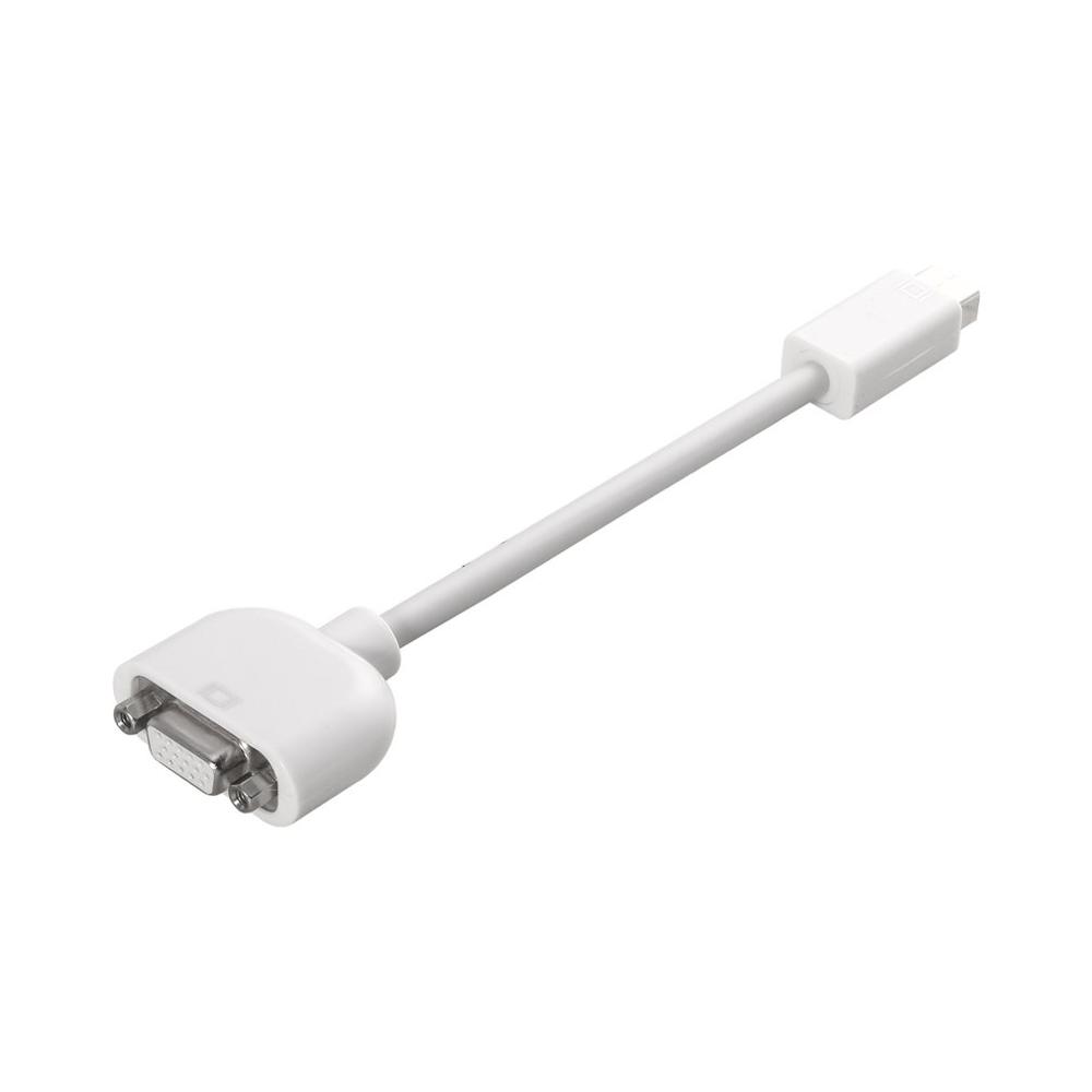 Nyeste mini dvi til vga adapter han-hun monitor video adapter kabel til apple macbook hvid til multimediebrug